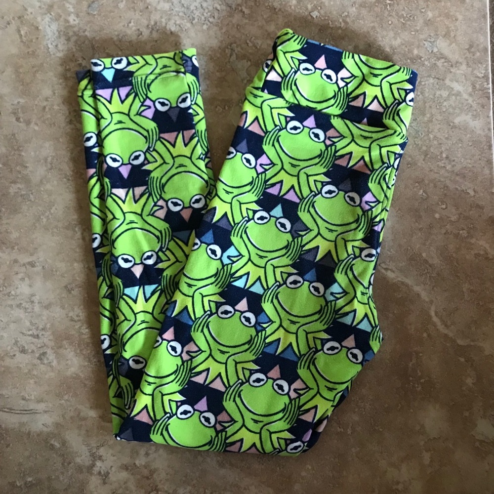 Lularoe Muppets Kermit leggings S/M NWOT